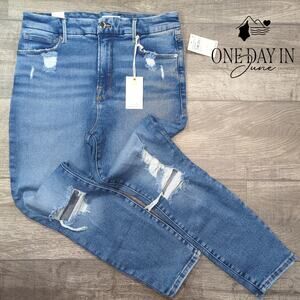 Good American Good Leg Crop Distressed Jeans Size 12 (31)